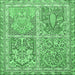 Square Persian Emerald Green Traditional Rug, tr366emgrn