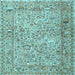 Square Persian Light Blue Traditional Rug, tr3670lblu