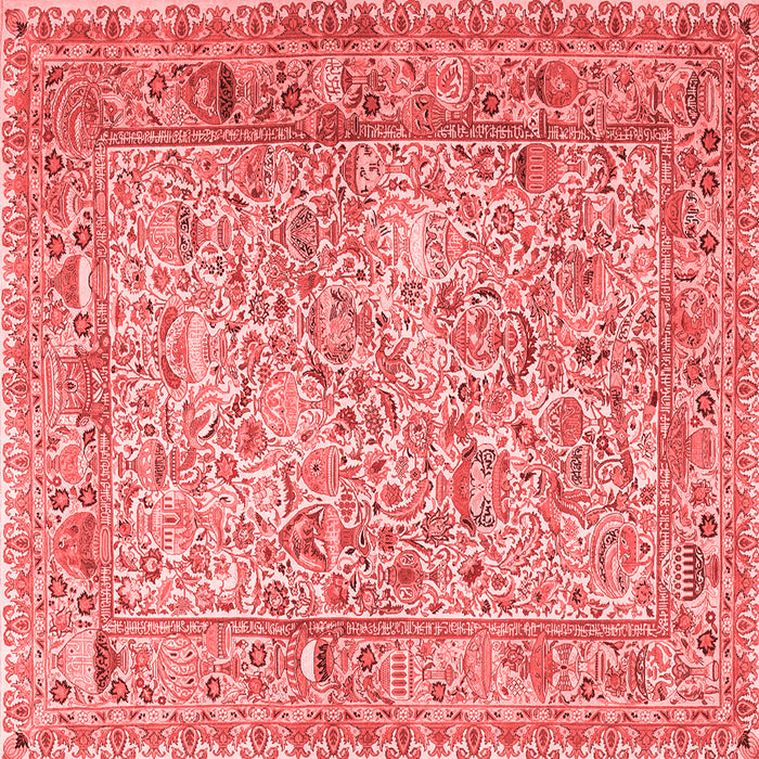 Machine Washable Persian Red Traditional Rug, wshtr3670red