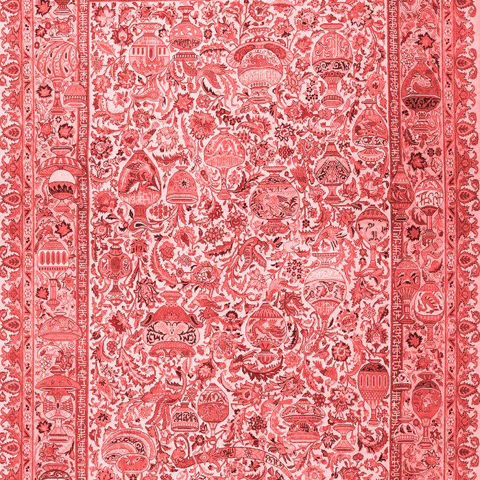 Machine Washable Persian Red Traditional Rug, wshtr3670red