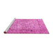 Sideview of Machine Washable Persian Pink Traditional Rug, wshtr3670pnk