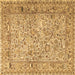 Square Persian Brown Traditional Rug, tr3670brn