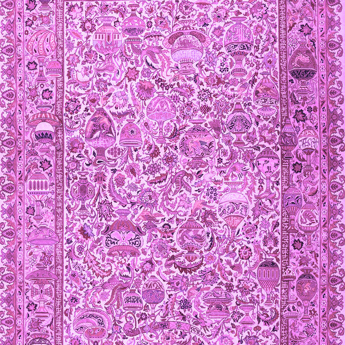 Machine Washable Persian Purple Traditional Area Rugs, wshtr3670pur