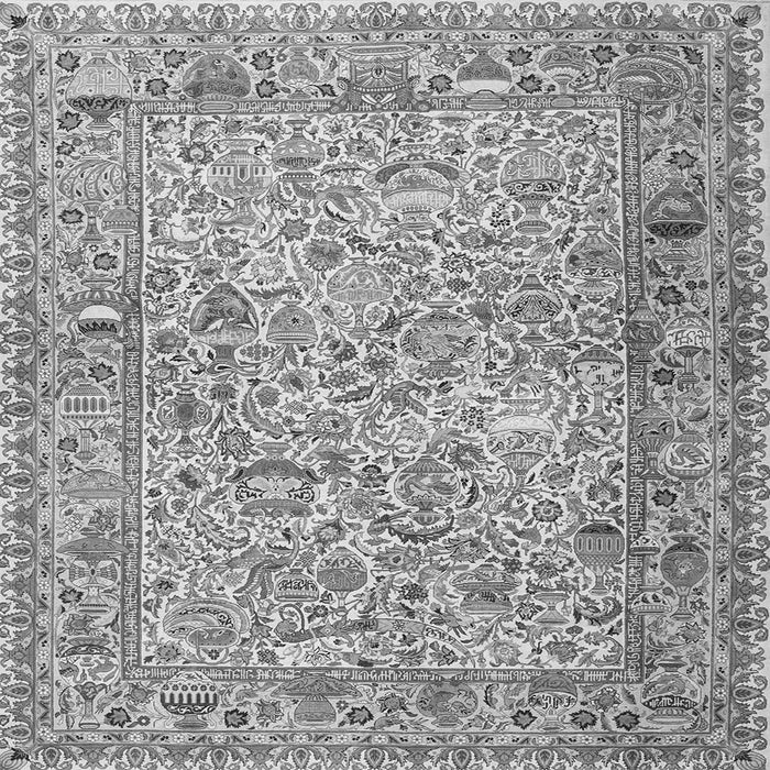 Serging Thickness of Persian Gray Traditional Rug, tr3670gry