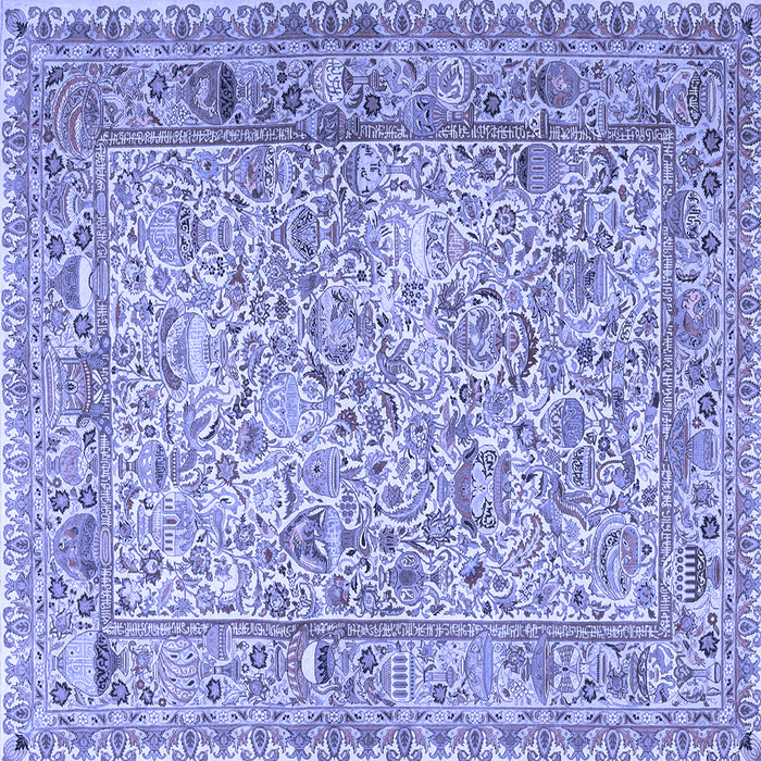 Square Persian Blue Traditional Rug, tr3670blu
