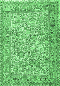 Persian Emerald Green Traditional Rug, tr3670emgrn