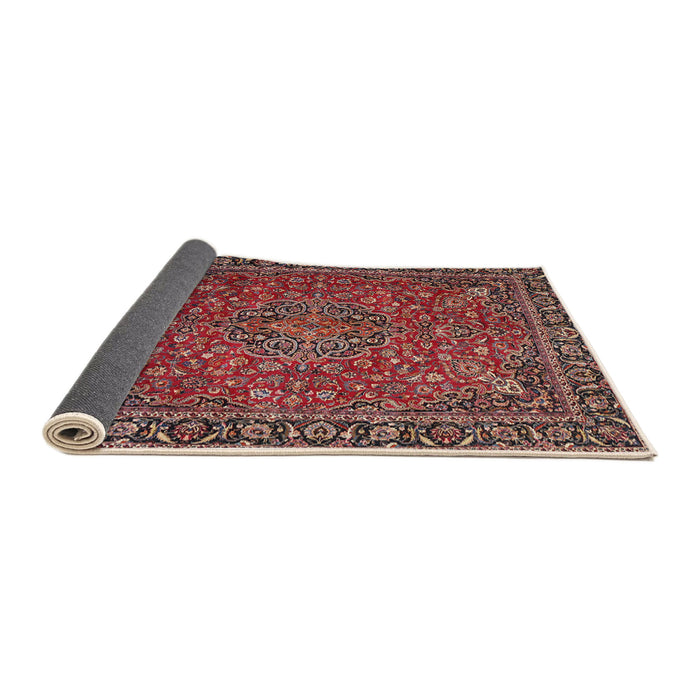 Sideview of Traditional Saffron Red Persian Rug, tr3671