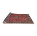 Sideview of Traditional Saffron Red Persian Rug, tr3671