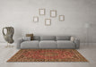 Machine Washable Persian Brown Traditional Rug in a Living Room,, wshtr3671brn