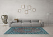 Machine Washable Persian Light Blue Traditional Rug in a Living Room, wshtr3671lblu