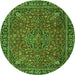 Machine Washable Persian Green Traditional Area Rugs, wshtr3671grn