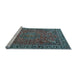 Sideview of Machine Washable Persian Light Blue Traditional Rug, wshtr3671lblu