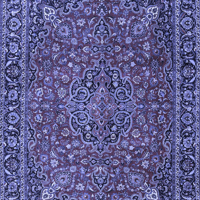 Machine Washable Persian Blue Traditional Rug, wshtr3671blu