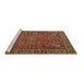 Sideview of Machine Washable Persian Brown Traditional Rug, wshtr3671brn