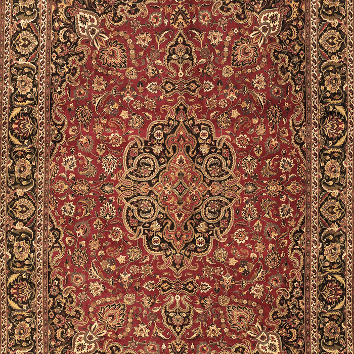 Machine Washable Persian Brown Traditional Rug, wshtr3671brn