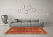 Machine Washable Persian Orange Traditional Area Rugs in a Living Room, wshtr3672org