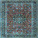 Square Persian Light Blue Traditional Rug, tr3672lblu