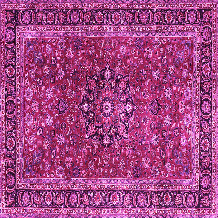 Square Machine Washable Persian Pink Traditional Rug, wshtr3672pnk