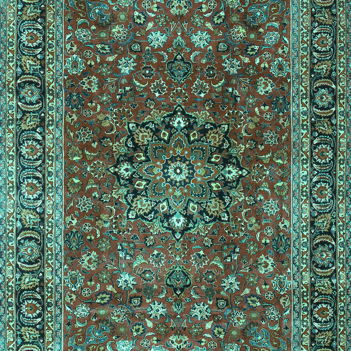 Machine Washable Persian Turquoise Traditional Area Rugs, wshtr3672turq