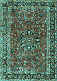 Persian Turquoise Traditional Rug, tr3672turq