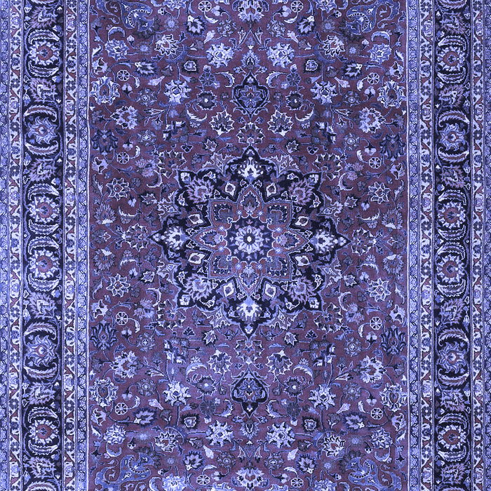 Machine Washable Persian Blue Traditional Rug, wshtr3672blu