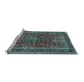 Sideview of Machine Washable Persian Light Blue Traditional Rug, wshtr3672lblu