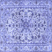 Square Persian Blue Traditional Rug, tr3673blu