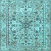 Square Persian Light Blue Traditional Rug, tr3673lblu