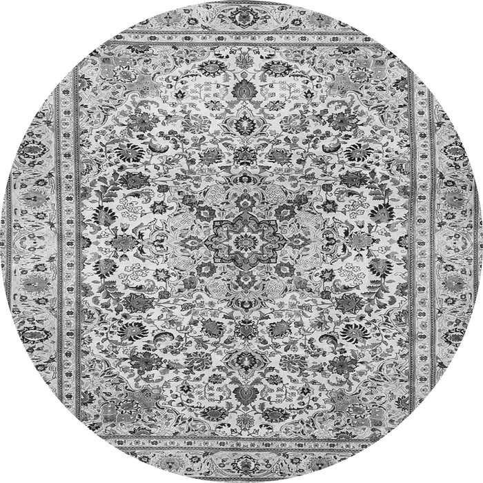 Machine Washable Persian Gray Traditional Rug, wshtr3673gry