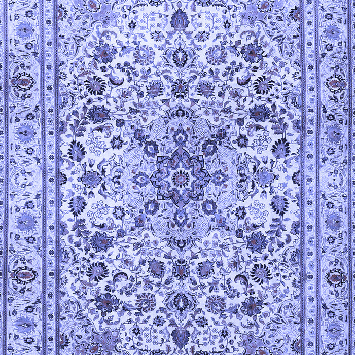 Machine Washable Persian Blue Traditional Rug, wshtr3673blu