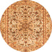 Square Persian Orange Traditional Rug, tr3673org