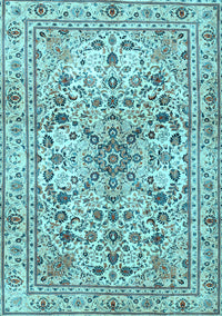 Persian Light Blue Traditional Rug, tr3673lblu