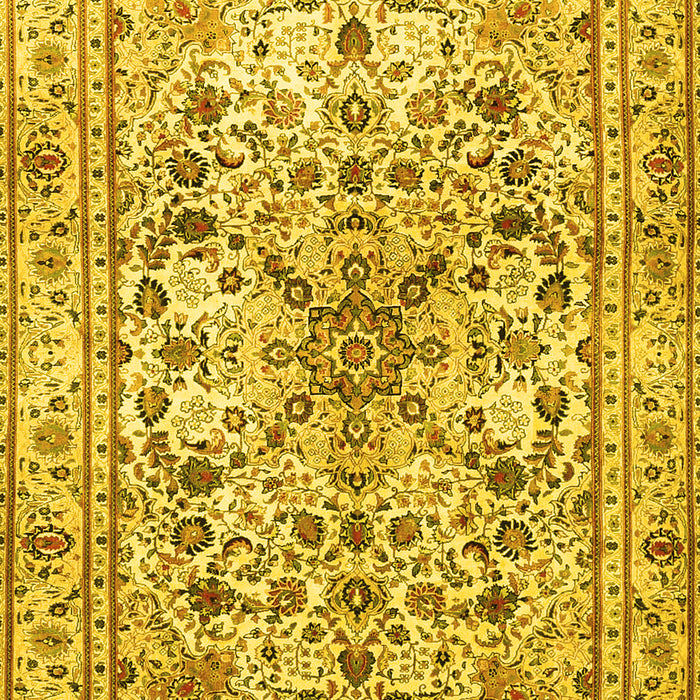 Machine Washable Persian Yellow Traditional Rug, wshtr3673yw
