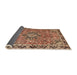 Sideview of Traditional Saffron Red Persian Rug, tr3674