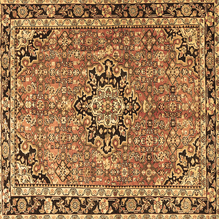 Square Machine Washable Persian Brown Traditional Rug, wshtr3674brn