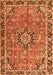 Serging Thickness of Machine Washable Persian Orange Traditional Area Rugs, wshtr3674org