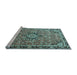 Sideview of Machine Washable Persian Light Blue Traditional Rug, wshtr3674lblu