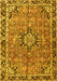 Machine Washable Persian Yellow Traditional Rug, wshtr3674yw