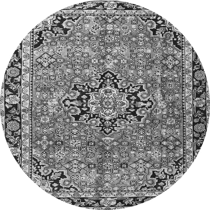Machine Washable Persian Gray Traditional Rug, wshtr3674gry
