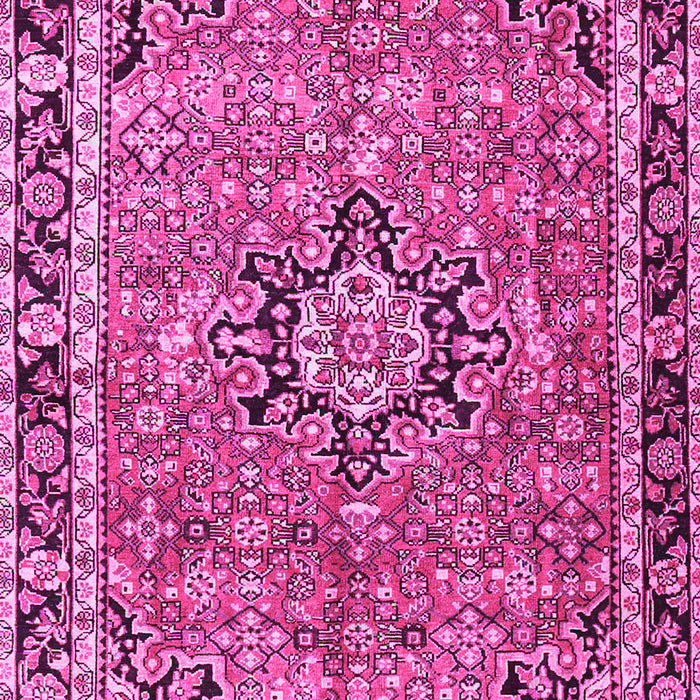 Machine Washable Persian Pink Traditional Rug, wshtr3674pnk