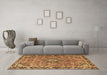 Machine Washable Persian Brown Traditional Rug in a Living Room,, wshtr3674brn