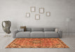 Machine Washable Persian Orange Traditional Area Rugs in a Living Room, wshtr3674org