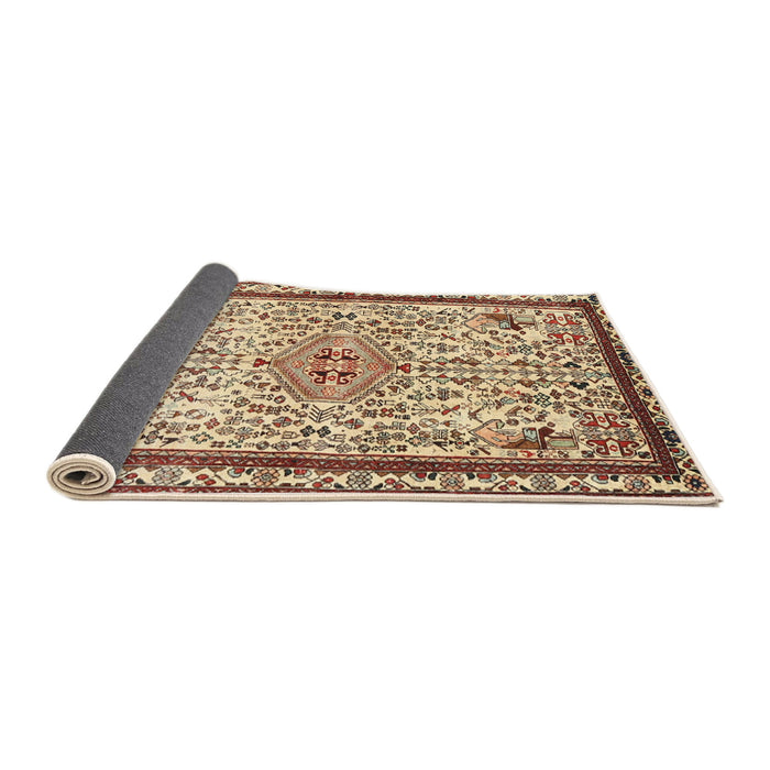 Sideview of Traditional Brown Red Persian Rug, tr3675