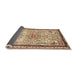 Sideview of Traditional Brown Red Persian Rug, tr3675