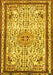 Machine Washable Persian Yellow Traditional Rug, wshtr3675yw