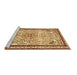 Sideview of Machine Washable Persian Brown Traditional Rug, wshtr3675brn