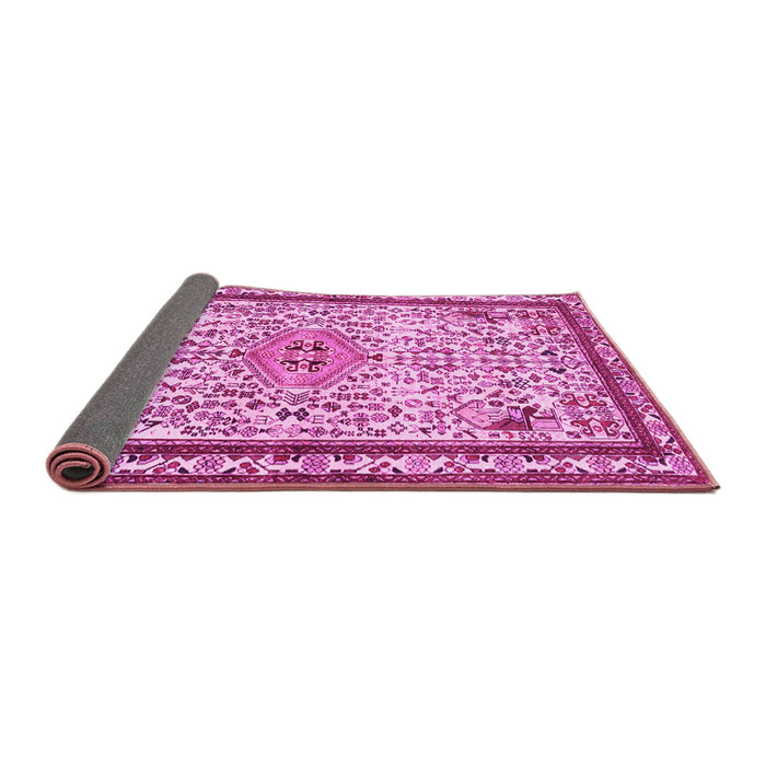 Sideview of Persian Pink Traditional Rug, tr3675pnk
