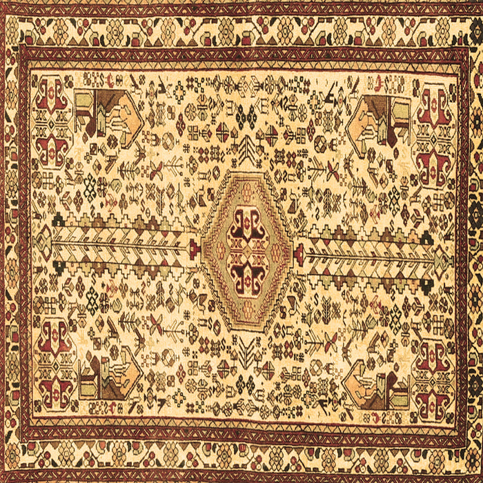 Square Machine Washable Persian Brown Traditional Rug, wshtr3675brn