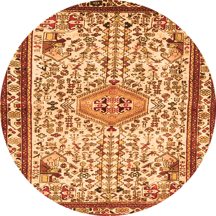 Machine Washable Persian Orange Traditional Area Rugs, wshtr3675org