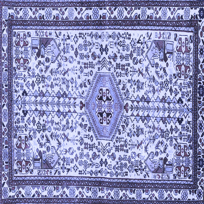 Square Persian Blue Traditional Rug, tr3675blu